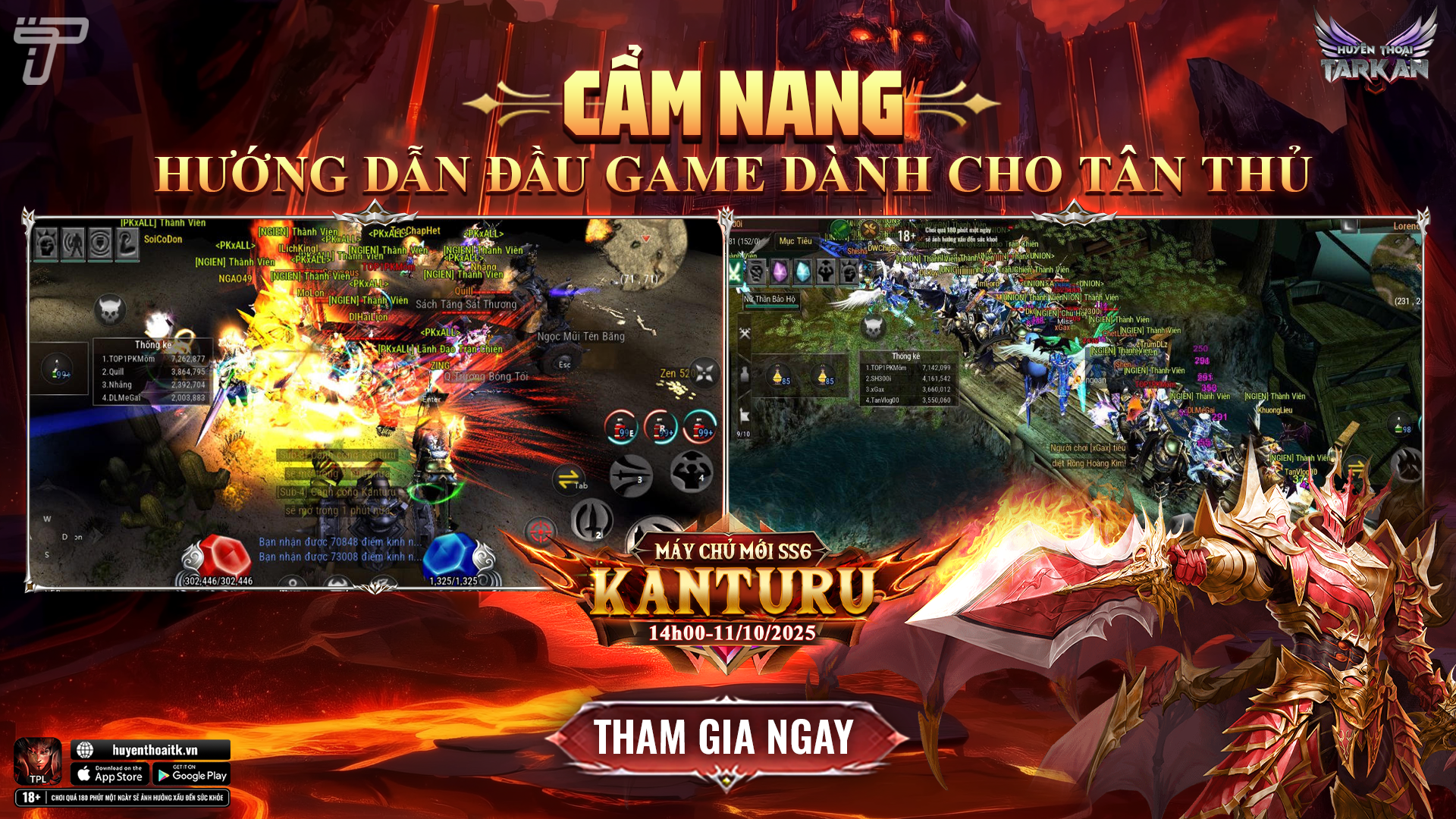 CẨM NANG - HƯỚNG DẪN BƯỚC ĐẦU DÀNH CHO TÂN THỦ | MU: Huyền Thoại Tarkan Mobile