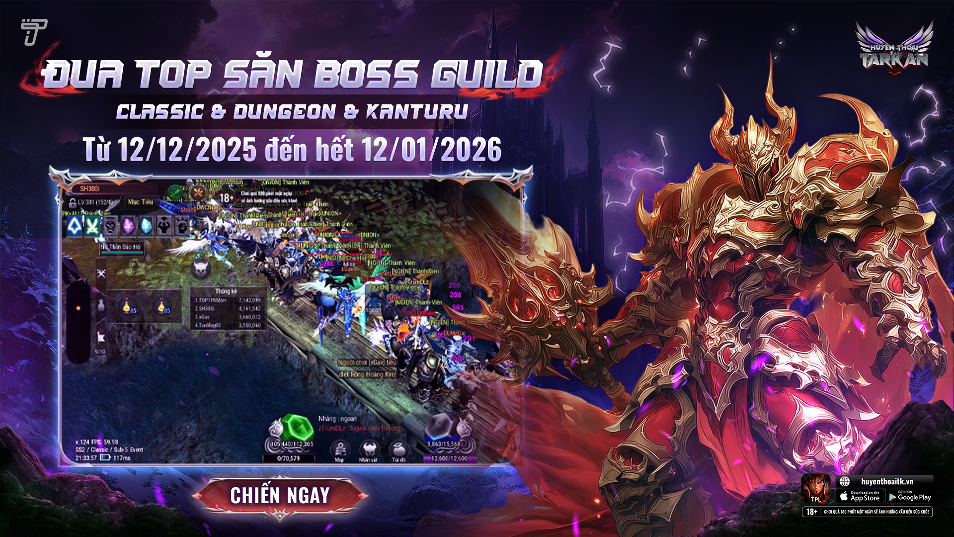 Đua TOP săn Boss Guild Tháng 12 -  Máy chủ Classic | Dungeon | Kanturu | MU: Huyền Thoại Tarkan Mobile