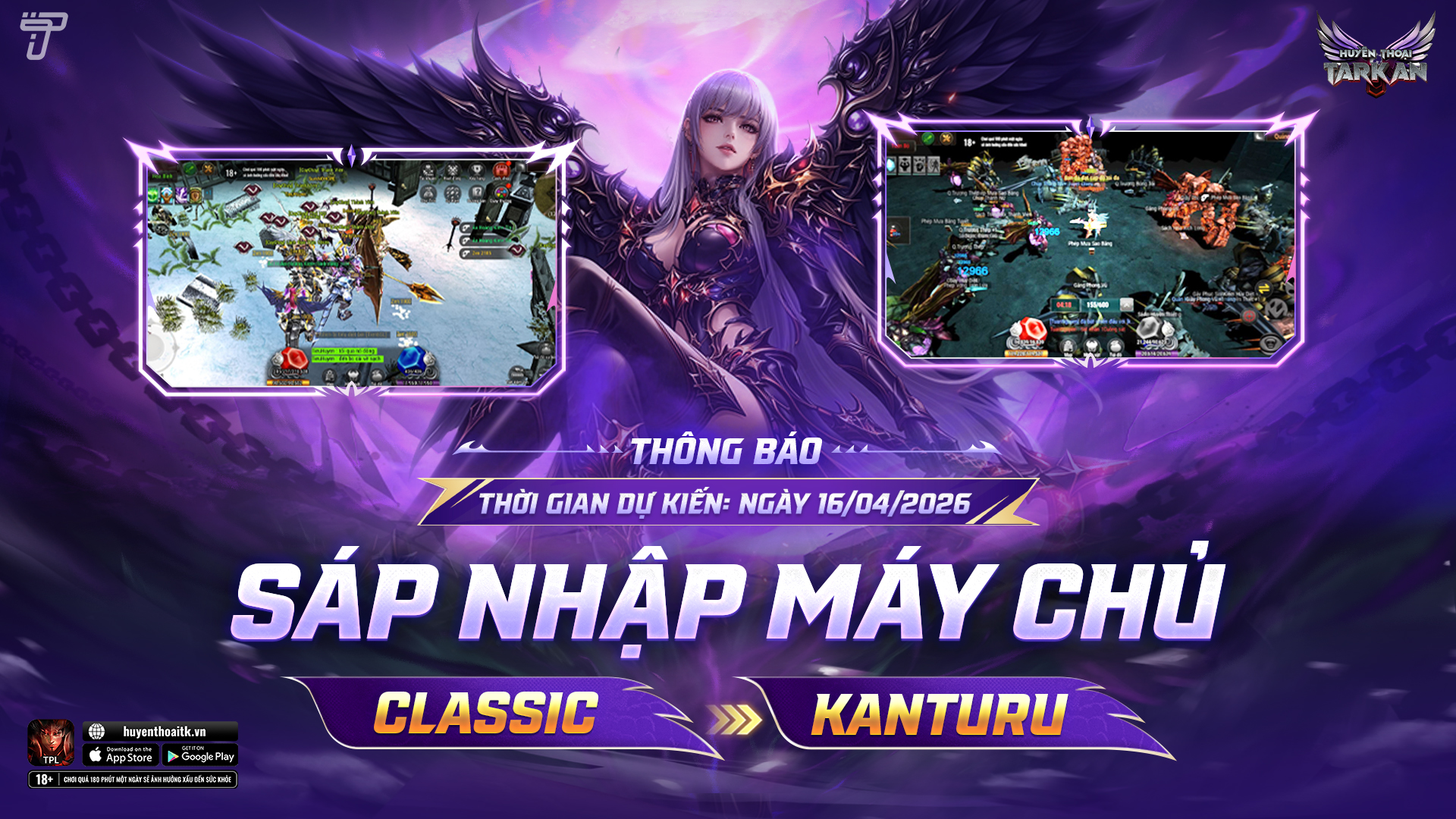 🛩 SÁP NHẬP MÁY CHỦ CLASSIC vào KANTURU | MU: Huyền Thoại Tarkan Mobile