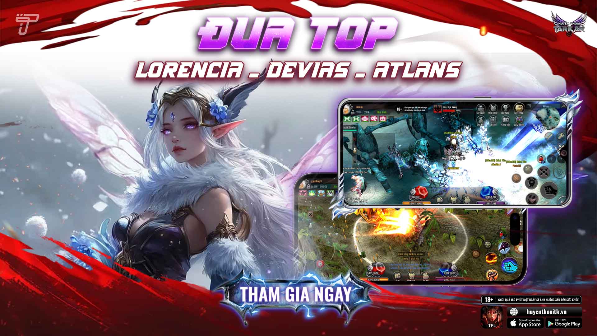 Chuỗi Sự kiện đua TOP 3 máy chủ Lorencia, Devias & Atlans | Huyền Thoại Tarkan Mobile